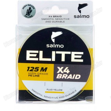 Леска плетёная Salmo Elite X4 Braid Fluo Yellow 125 м