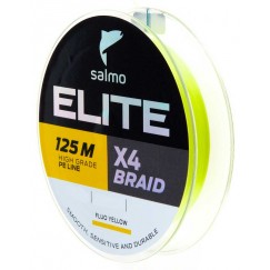 Леска плетёная Salmo Elite X4 Braid Fluo Yellow 125 м