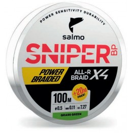 Леска плетёная Salmo Sniper BP ALL-R Braid X4 Grass Green 120 м