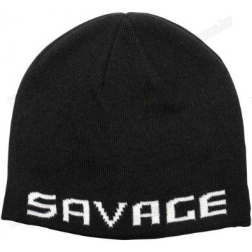 Шапка Savage Gear Logo Beanie Black/White