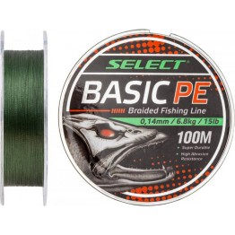 Леска плетёная Select Basic PE X4 100 м (тёмно-зелёная)