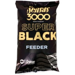 Прикормка Sensas 3000 Super Black Feeder 1 кг (черная, фидер)