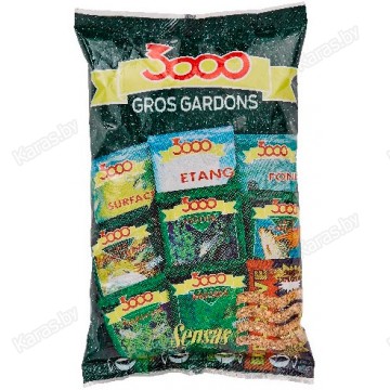 Прикормка Sensas 3000 Gros Gardons 0.8 кг (коричневая, плотва)