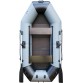 Надувная 2-местная ПВХ лодка Sharks S 240 (пол-книжка, серо-темно-серая)