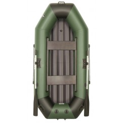 Надувная 2-местная ПВХ лодка Sharks S 250 ВНД (надувное дно, зелено-черная)