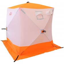 Палатка зимняя Следопыт КУБ 3 бело-оранжевая (1.8х1.8х2.0 м)