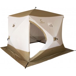 Палатка зимняя Следопыт КУБ PREMIUM трехслойная (2.4х2.4х2.15 м)