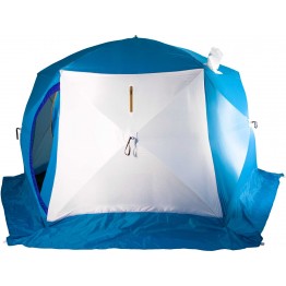 Палатка зимняя СТЭК ЧУМ 2Т трехслойная, с выводом под трубу и москитной сеткой (3.8х2.05х1.8 м)
