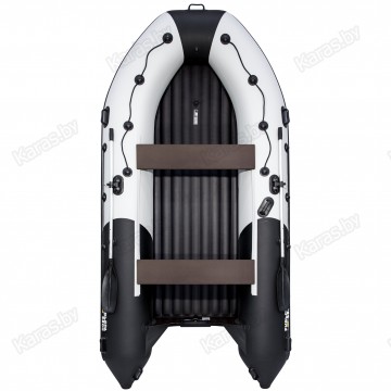 Надувная 5-местная ПВХ лодка Таймень NX 3800 НДНД Pro Комби (серый, графит)