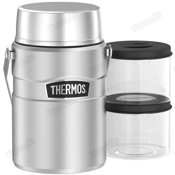 Термоконтейнер с ланч-боксами THERMOS SK-3030 MS Big Boss 1,39 л (стальной)