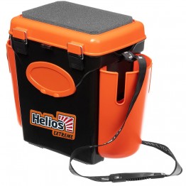 Ящик рыболовный зимний Helios Fishbox (10л) односекционный (оранжевый)