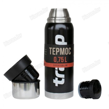 Термос TRAMP Expedition Line 0,75 л с дополнительной чашкой (черный)