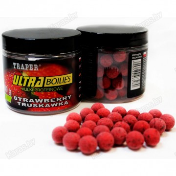 Бойлы Traper Ultra Boilies 16 мм/ 100 г Truskawka (Клубника)