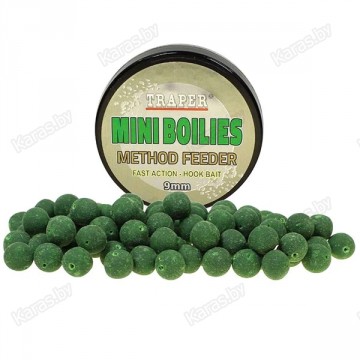 Бойлы Traper Mini Boilies Marcepan zielony 9 mm (зеленый марципан, 50г)