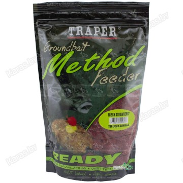 Прикормка Traper Method Feeder Ready Truskawka 750 г (клубника, готовая)