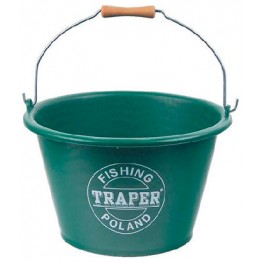 Ведро для прикормки Traper 17 л (зеленое)