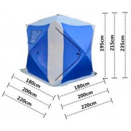 Палатка зимняя Traveltop Куб CT-1620A трехслойная (2.0x2.0x2.15 м)