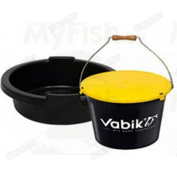 Ведро для прикормки Vabik PRO 13 л с тазом и крышкой