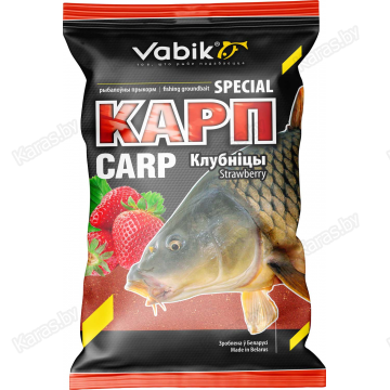 Прикормка Vabik Special Карп Клубника (красная) 1кг