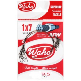 Стальные поводки Waho AFW 1x7, тест: 9.5 кг (2 шт.)