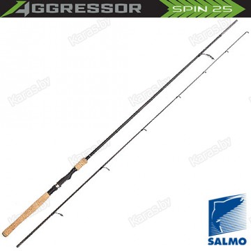 Спиннинг Salmo Aggressor SPIN 25, углеволокно, штекерный, 2,1 м, тест: 5-25 г, 121 г