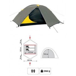 Туристическая 2-х местная палатка TRAMP Colibri Plus
