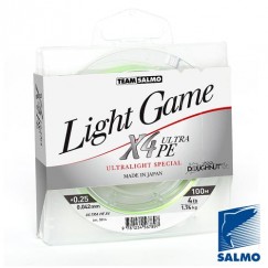 Леска Плетеная Team Salmo Light Game Fine Green X4 100 м