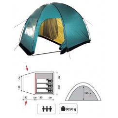 Кемпинговая 3-х местная палатка TRAMP Bell 3