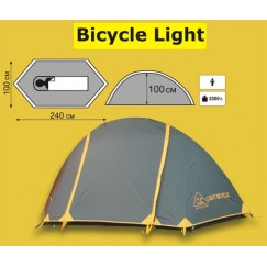 Туристическая 1 местная палатка TRAMP Bicycle Light