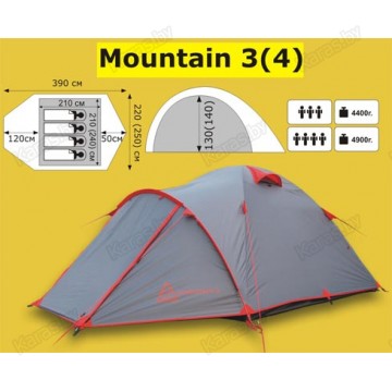 Экспедиционная 3-х местная палатка TRAMP Mountain 3