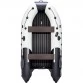 Надувная 4-местная ПВХ лодка Ривьера 3600 НДНД Килевая (светло-серый/черный)