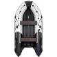 Надувная 5-местная ПВХ лодка Ривьера 3800 НДНД Килевая (светло-серый/черный)