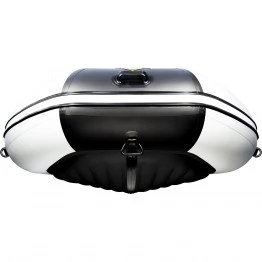 Надувная 5-местная ПВХ лодка Ривьера 3800 НДНД Килевая (светло-серый/черный)