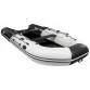 Надувная 8-местная ПВХ лодка Ривьера 4300 НДНД Килевая (светло-серый/черный)