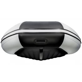 Надувная 8-местная ПВХ лодка Ривьера 4300 НДНД Килевая (светло-серый/черный)