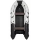 Надувная 8-местная ПВХ лодка Ривьера 4300 НДНД Килевая (светло-серый/черный)