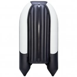 Надувная 2-местная ПВХ лодка Ривьера Компакт 2900 НДНД (светло-серый/черный)