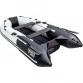 Надувная 2-местная ПВХ лодка Ривьера Компакт 2900 НДНД (светло-серый/черный)