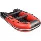 Надувная 2-местная ПВХ лодка Ривьера Компакт 2900 НДНД (красно-черная)