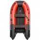 Надувная 2-местная ПВХ лодка Ривьера Компакт 2900 НДНД (красно-черная)
