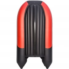 Надувная 2-местная ПВХ лодка Ривьера Компакт 2900 НДНД (красно-черная)