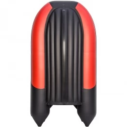 Надувная 2-местная ПВХ лодка Ривьера Компакт 2900 НДНД (красно-черная)