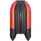 Надувная 2-местная ПВХ лодка Ривьера Компакт 2900 НДНД (красно-черная)