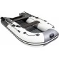 Надувная 2-местная ПВХ лодка Ривьера Компакт 2900 НДНД (светло-серый/графит)