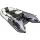 Надувная 2-местная ПВХ лодка Ривьера Компакт 2900 НДНД (светло-серый/графит)