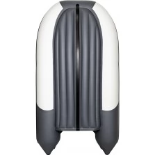 Надувная 2-местная ПВХ лодка Ривьера Компакт 2900 НДНД (светло-серый/графит)