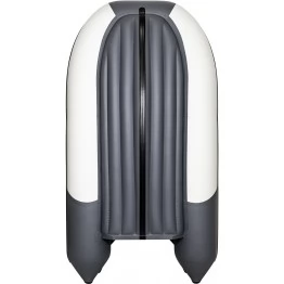 Надувная 2-местная ПВХ лодка Ривьера Компакт 2900 НДНД (светло-серый/графит)