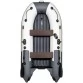 Надувная 2-местная ПВХ лодка Ривьера Компакт 2900 НДНД (светло-серый/графит)