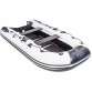 Надувная 3-местная ПВХ лодка Ривьера Компакт 2900 СК Касатка (светло-серый/черный)