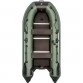 Надувная 3-местная ПВХ лодка Ривьера Компакт 3200 СК Касатка (зелено-черная)